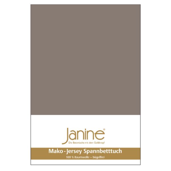 Spannbetttuch Mako-Feinjersey 5007 taupe 100x200 cm