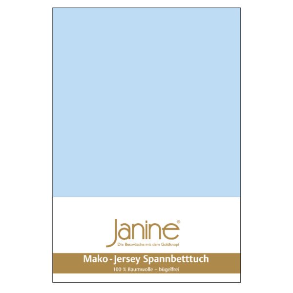 Lenzuolo angoli Mako-Jersey fine 5007 blu chiaro 100x200 cm