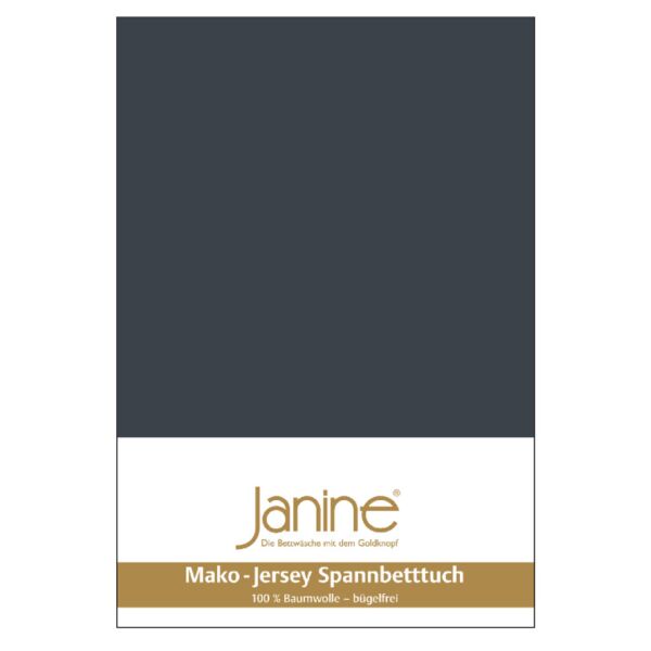 Spannbetttuch Mako-Feinjersey 5007 titan 180x200 cm