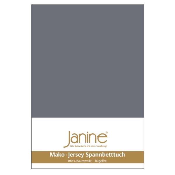 Spannbetttuch Mako-Feinjersey 5007 opalgrau 150x200 cm