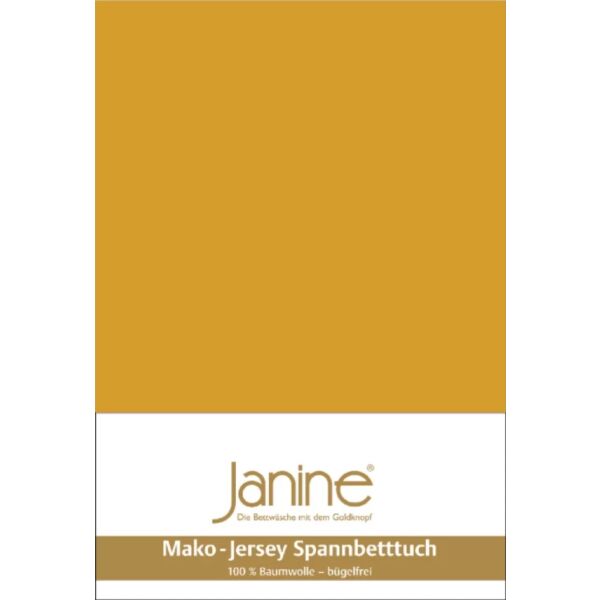 Spannbetttuch Mako-Feinjersey 5007 honiggold 180x200 cm