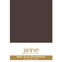 Spannbetttuch Mako-Feinjersey 5007 dunkelbraun 180x200 cm