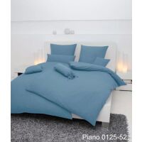 Bügelfreie Bettwäsche Piano denimblau 135x200...