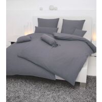Bügelfreie Bettwäsche Piano titan 135x200 cm +...
